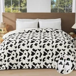 Rujipo Cow Print Electric Heated Blanket Queen, 84X90 Black, Dual Control. Fixed Price $152.98.