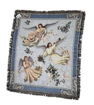 Nwt Manual Woodworkers & Weavers Angels On High Ii Tapestry Throw 50X60 Usa Made. Fixed Price $59.99.