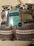 New Wayland Square Jersey Sherpa Throw Set Blanket/pillow Christmas Holiday Gray. Fixed Price $12.99.