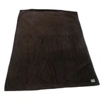 Lands End Home Blanket Throw 47X60 Inches Brown With Beige Fleece Lining Soft. Fixed Price $30.00.