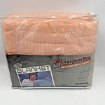 Vtg Beacon Blanket 102X90 Virgin Acrylic Waffle Weave Pink Satin Trim Grandma. Fixed Price $79.95.