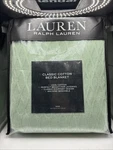 Lauren Ralph King Classic Cotton Bed Blanket Mint Green 108 X 90 New. Fixed Price $64.99.