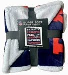 New England Patriots 60 X 70 2-SIDED Repeat Shearling Throw Blanket Pegasus Nfl. Fixed Price $39.99.