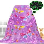 Gdindff Butterfly Throw Size 50" X 60" (130 150 Cm), Fluorescent. Fixed Price $22.85.