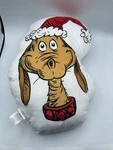 Max The Grinch Dr. Seuss Ruz Plush Stuffed Cartoon White Throw Pillow Euc Clean. Fixed Price $17.99.