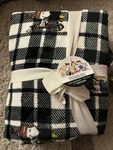 Peanuts Black & White Velvetsoft Throw Blanket Snoopy Berkshire Home. Fixed Price $30.00.