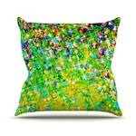 Kess Inhouse Ebi Emporium "holiday Cheer" Yellow Green Outdoor Throw Pillow, 26. Fixed Price $60.00.