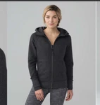 Lululemon Scuba Travel Full Zip Hoodie With Pillow- Heathered Black Size 6. Fixed Price $60.00.