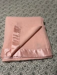 Vtg Fieldcrest Touch Of Class Loom Woven Blanket Satin Trim Pink Queen Nice!. Fixed Price $65.00.