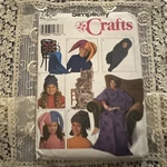 Simplicity 7406 Winter Hats Tote Cozy Blanket Bag Andrea Schewe Pattern Uncut Ff. Fixed Price $9.99.