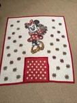 Vtg Biederlack Disney Minnie Mouse Blanket Throw 38 X 41" My Blankey W/ Pocket. Fixed Price $17.95.
