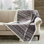 Woolrich Luxury Heated Mink To Berry Warm & Cozy Oversized Throw Blanket Gray. Fixed Price $60.00.