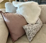 Faux Fur Pelt Throw Blanket Ivory - Threshold. Fixed Price $30.00.