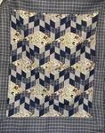 American Hometex Large Throw Baby Child Quilt 50 X60 Reversible Abstract Floral. Fixed Price $49.99.