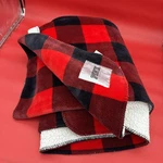 Victorias Secret Pink Sherpa Blanket (50"X60") Red / Plaid. Fixed Price $27.00.