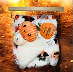 Modern Baby Halloween Reversible Sherpa Blanket & Rattle 30 X 36 Pumpkins New. Fixed Price $19.59.