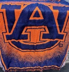 Collegiate Big Logo Auburn University Afghan Jacquard War Eagle Throw Blanket. Fixed Price $22.00.