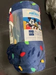 Big One Oversized Plush Mickey Mouse Friends Christmas Throw Blanket, 5'X6' Blue. Fixed Price $30.00.