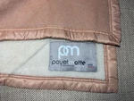 Poyet Motte 100% Wool Blanket Queen Aubisque Heavyweight Satin Trim Peach France. Fixed Price $150.00.