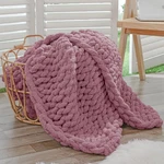 Bigacogo Chunky Knit Throw Blanket For 40"X40" (small Size , Burnt Rose. Fixed Price $46.87.