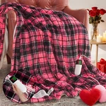 Octrot Heated Blanket Electric, Twin Size 62"X84", Strawberry Pink Plaid. Fixed Price $59.07.