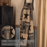 Black Check Star Quilted Throw 50X60 Patchwork Log Cabin Cotton Vhc Tan. Fixed Price $78.16.