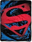 Dc Comics Superman Rip Shield Throw Soft Silky Blanket 40IN X 50IN. Fixed Price $9.99.