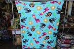 Baby Size Borrego Blanket With Picture Of Elephant Lion Giraffe Flower. Fixed Price $27.29.