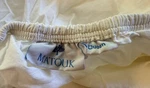 Matouk Queen Size Fitted Sheet Preowned White With Flaws Read Description. Fixed Price $44.99.