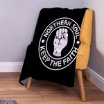 Black Northern Soul Design Soft Fleece Throw Blanket. Fixed Price $51.69.