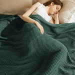 Cotton Blanket Queen 90 X Waffle Weave Lightweight Breathable Dark Green Bedsure. Fixed Price $74.99.