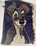 Vintage Disney Lady Tramp Bella Notte Blanket Usa Cotton 65X48 New. Fixed Price $99.99.