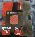 Nhl Hockey Washington Capitals Chenille Throw Blanket Sherpa Back 60X70. Fixed Price $32.00.