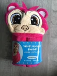 Cozy Creatures Northpoint Kid's Velvet Hooded Blanket 40" X 47 1/2" New Nwt. Fixed Price $14.99.