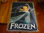 Disney Frozen Elsa Woven Tapestry Throw Blanket 48" X 60'' Queen Of Ice. Fixed Price $19.99.