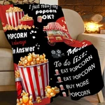 Popcorn Movie Film Snack Throw Blankets For Girls Boys Funny Food Fle.... Fixed Price $30.70.