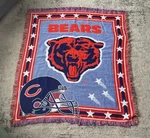 Chicago Bears Vintage Tapestry Woven Throw Blanket The Northwest Nfl Rare 90S. Fixed Price $75.00.