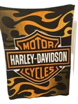 Harley Davidson Fleece Blanket Northwest Company Stadium Throw 62X48. Fixed Price $20.52.