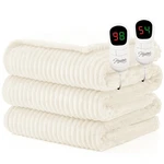 Homemate Electric Heated Blanket QUEEN(84" X 90"), 10 - Cream(striped). Fixed Price $94.71.