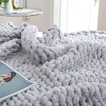 Bigacogo Chunky Throw Blanket For Couch, 40X60 Inches, 100% Hand Knitted.... Fixed Price $49.19.