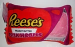 More Fun Inside Reeses Peanut Butter With Plush Pink Hearts Throw Pillow. Fixed Price $13.00.