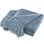 Recyco Throw Blanket Soft Cozy Chenille With Fringe Tassel For .... Fixed Price $36.70.
