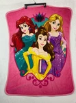Disney Princess Ariel Belle Rapunzel Pink Plush Fleece Throw Blanket 36X50. Fixed Price $20.00.