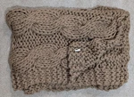 Pottery Barn Knitted Chunky Throw Blanket 40 X 66" Light Brown. Fixed Price $60.00.