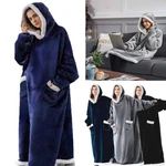 Adult Hoodie Blanket Oversized Supersoft Plush Sherpa Big Hooded Sweatshirt. Fixed Price $23.43.