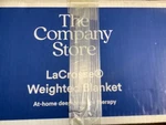 The Company Store Lacrosse Weighted Blanket 15LBS White New 60X70 Inches $250. Fixed Price $24.99.