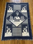 Vtg 1992 Mww Christmas Throw Blanket Tapestry Blue White Snow Scene 67 X45. Fixed Price $29.99.
