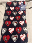 Berkshire Peanuts Snoopy Love Baseball Blanket Velvetsoft Throw Red Hearts 60X70. Fixed Price $40.25.
