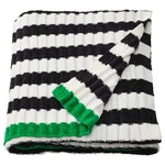Ikea Mossmott Knitted Throw Blanket 51" X 67" White Black Green Pink. Fixed Price $40.04.