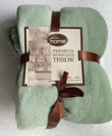 Fabulous Home Green Premium Microfleece Throw 50X60 Inches (127 153CM). Fixed Price $45.99.